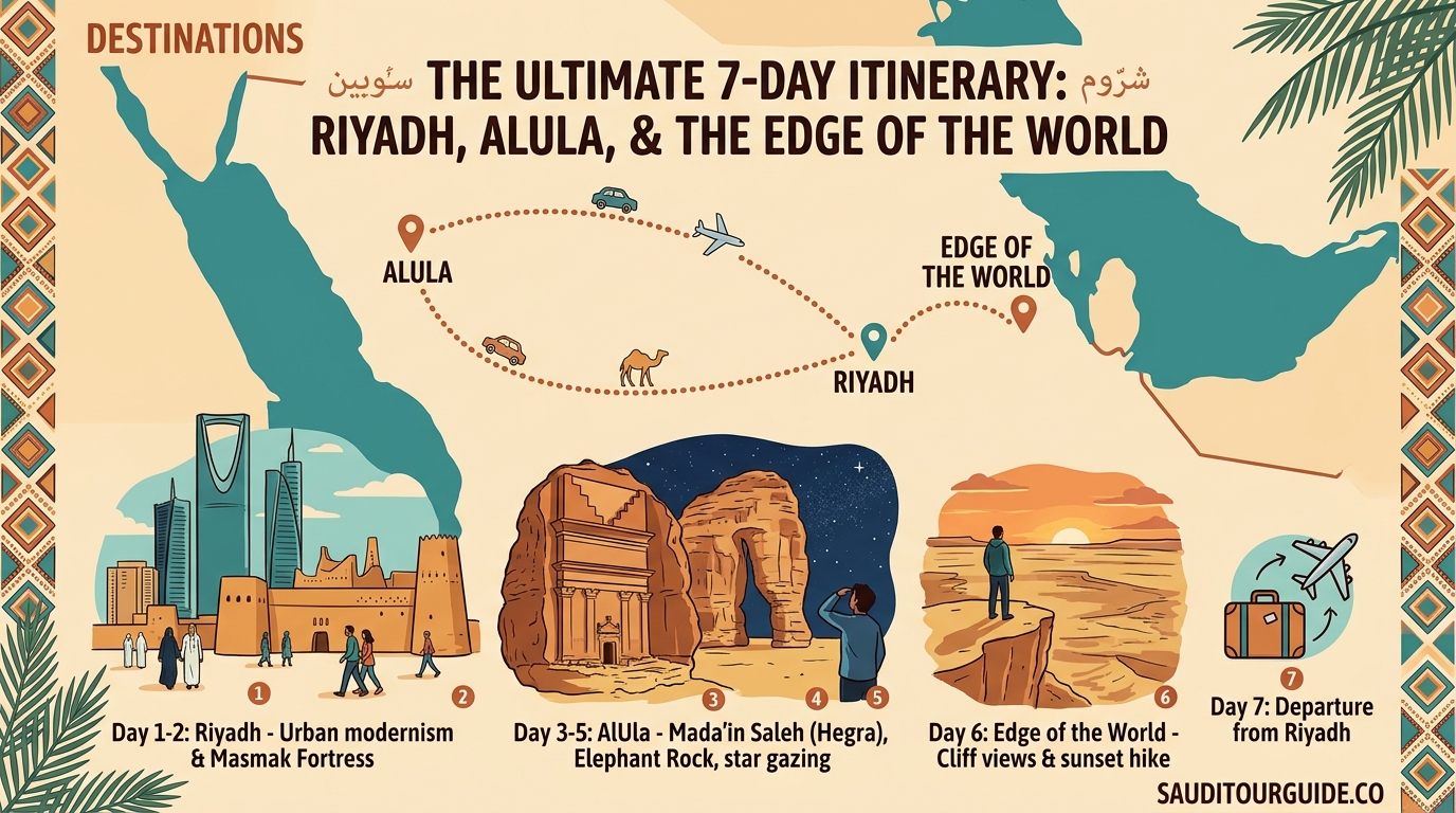 The Ultimate 7-Day Itinerary Combining Riyadh, AlUla, and the Edge of the World - Illustration 1