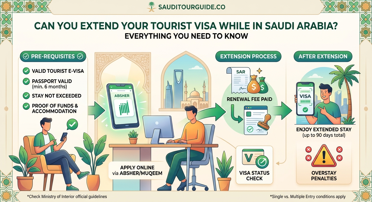 Can You Extend Your Tourist Visa While in Saudi Arabia? Everything You Need to Know - Illustration 1
