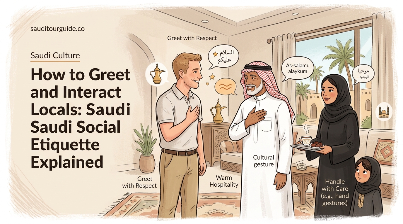 How to Greet and Interact with Locals: Saudi Social Etiquette Explained - Illustration 2