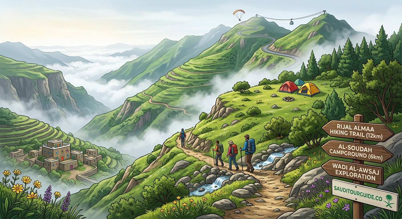 Mountain Adventures in Asir: Where to Hike, Camp, and Explore Saudi Arabia's Green Highlands - Illustration 1