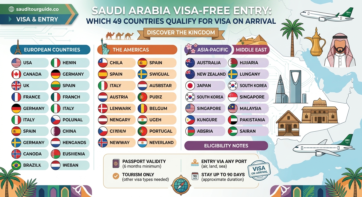 Saudi Arabia Visa-Free Entry: Which 49 Countries Qualify for Visa on Arrival — 2