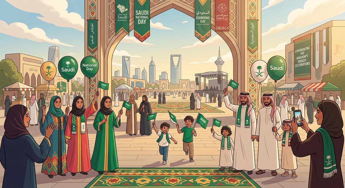 Saudi National Day and Founding Day: Experiencing the Kingdom's Biggest Celebrations - Illustration 1