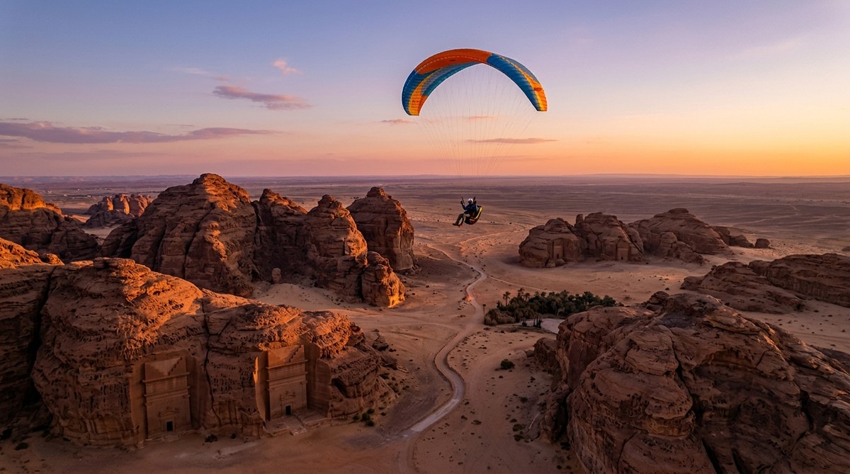 Paragliding Over AlUla's Ancient Landscapes: Everything First-Timers Should Know