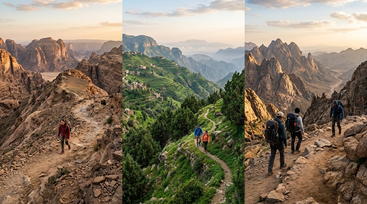 Three Epic Multi-Day Trekking Routes Through Saudi Arabia's Mountain Wilderness