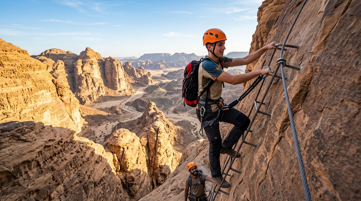 How to Tackle Saudi Arabia's Most Thrilling Via Ferrata Routes with Zero Experience