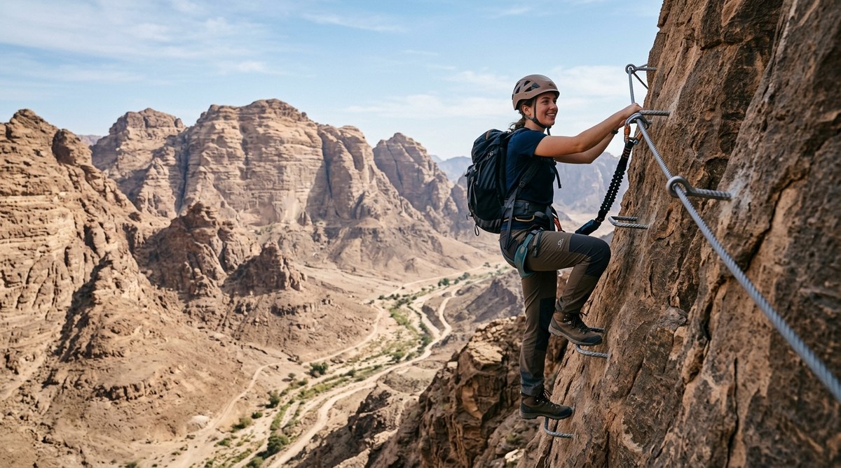 Conquer the Kingdom: Your First Steps to Via Ferrata Climbing in Saudi Arabia